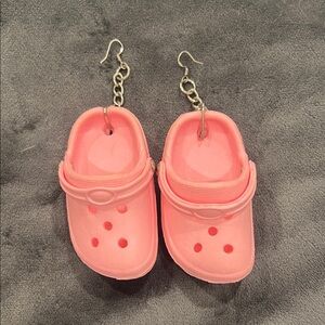 Pink Croc Earrings
